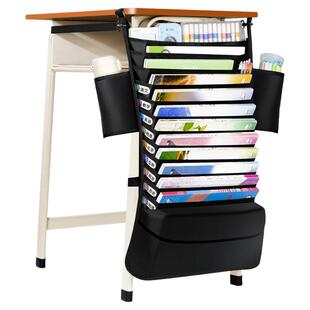 日本书袋课桌收纳学生书桌挂袋侧旁置物架挂书袋神器书本高中生教室装放书多功能书立初中生大容量桌面桌边带