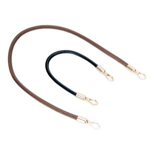 KI订制包包配件斜挎单肩带8mm圆牛皮绳金属挂扣包带提手腕手拎带