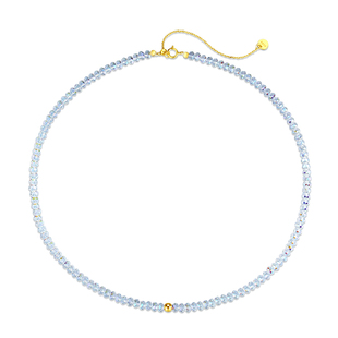 奥地利施家水晶项链女款细闪18K金镭射珠药片小米珠颈链珠子串珠