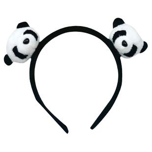 熊猫发箍儿童发夹胸针女款可爱毛绒生日小礼物高颜值头饰头绳头箍