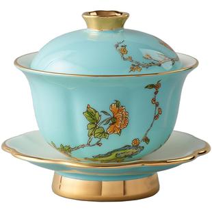 永丰源 西湖蓝茶具散件 陶瓷盖碗/茶壶/公道杯/茶滤 安全包装