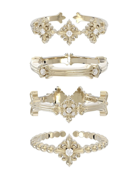 繁复鸢尾花戒指组合设计感轻奢