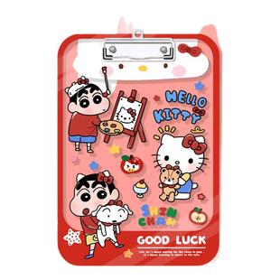 卡通小新A4板夹试卷夹透明文件夹学生写字板夹板垫板资料收纳可爱