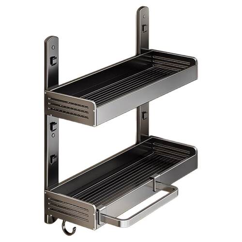 厨房置物架免打孔壁挂多层多功能墙上调料架家用墙上分层收纳挂架