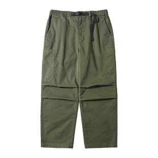 RESTICK 日系复古CARGO百搭直筒工装裤男春夏卡其色休闲裤伞兵裤