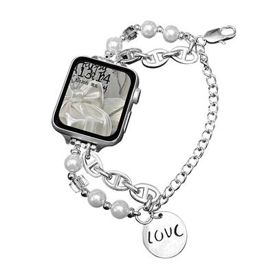 适用iwatchse手表带s10金属手链s9苹果智能11手表链s8s76女款高级感iwatchs8手表带applewatchs8女生新款腕带