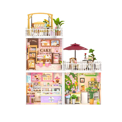 rolife若来超级世界蛋糕店积木