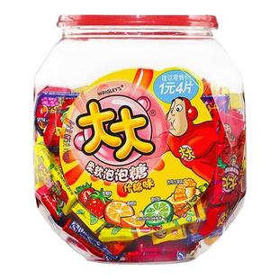 大大泡泡糖什锦味630g桶装150片口香糖儿童怀旧零食休闲小吃食品