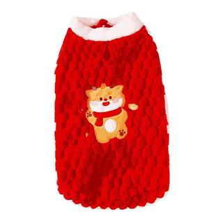 大狗新年衣服秋冬款加绒加厚金毛红色衣服拉布拉多德牧中大型犬