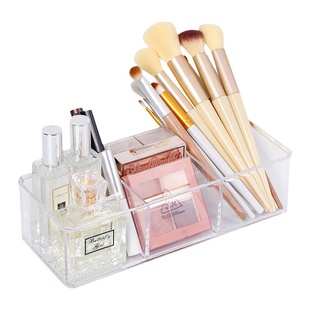 镜柜收纳盒卫生间窄桌面亚克力多层化妆品置物架护肤品分隔小盒子