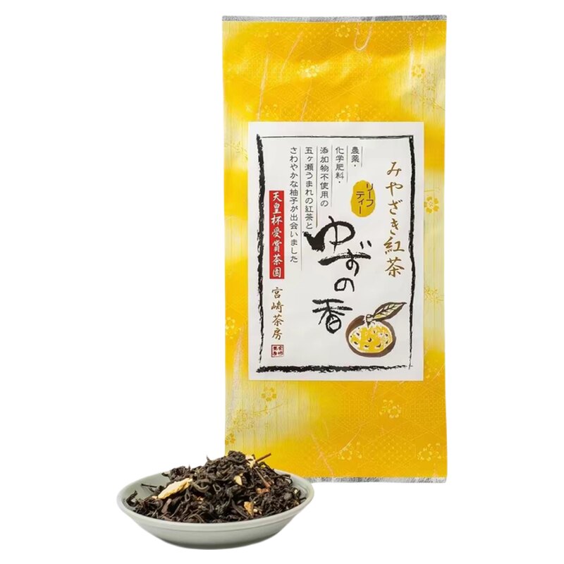 速发日本宫崎茶房柚子红茶无农药无添加无香料柚子茶伴手礼