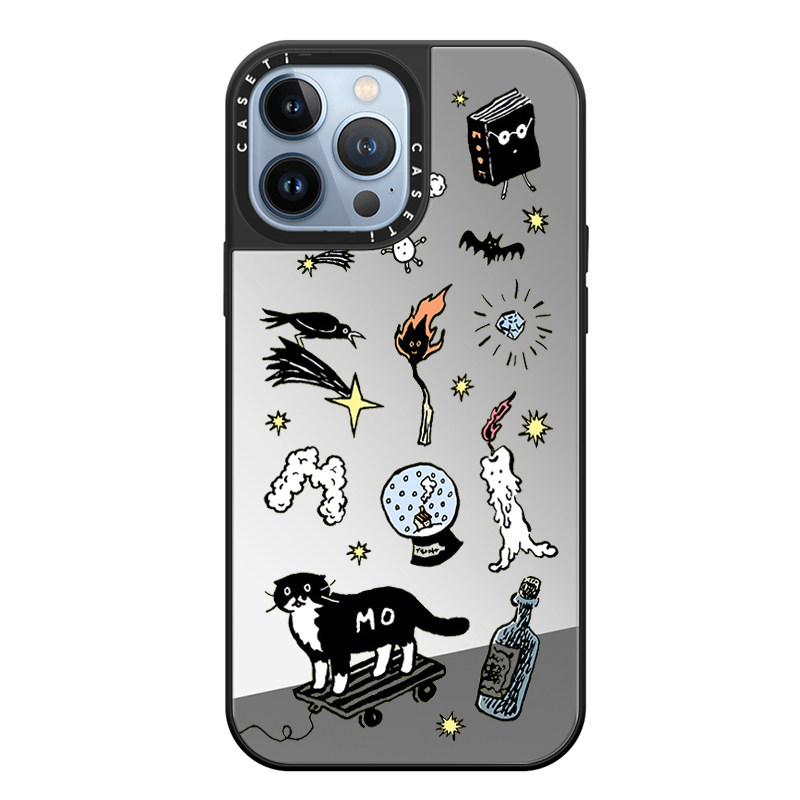 CASET联名Chocolateye茶点猫咪奶牛猫适用iPhone17ProMax手机壳苹果16pro镜面15防摔14磁