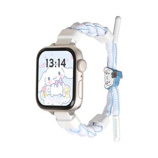 适用iwatchs10版表带编织手绳s9苹果智能手表表链s8se女款系列applewatchs10腕带运动7创意新款6小众可爱手链