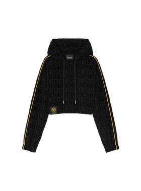 【季末优惠】VERSACE/范思哲 女士Baroque短款连帽衫