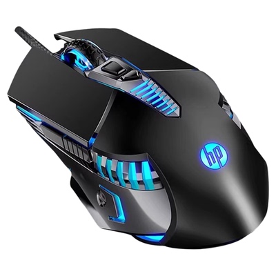 HP/惠普G160电竞鼠标有线游戏专用吃鸡机械宏笔记本电脑静音有声