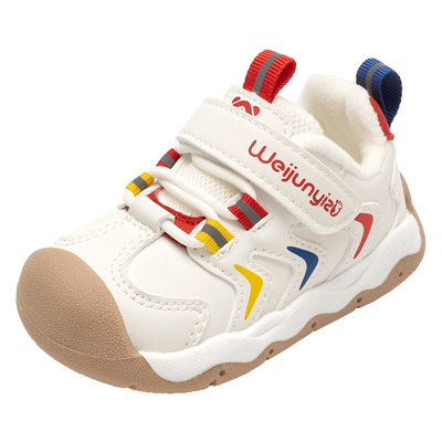 学步鞋女宝宝鞋子冬款加绒宝宝棉鞋婴儿鞋子软底1一3岁男童机能鞋