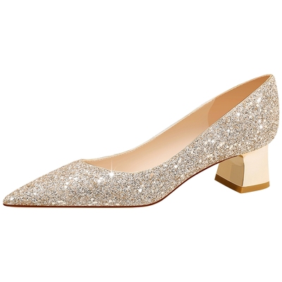 爱丽拉粗跟婚鞋赠运费险