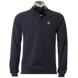 Bally/巴利男士时尚休闲奢华刺绣纯棉长袖POLO衫 MJE075 CO228