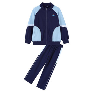 珠海市金湾区小学生冬装统一校服纯棉长袖长裤套装加厚款秋冬季