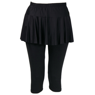 广场舞裤子夏季跳舞裙裤女舞蹈裤裙拉丁练功七分裤运动健身瑜伽裤