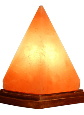 喜马拉雅盐石摆件家居盐灯金字塔水晶盐灯圆球卧室床头夜灯工艺品