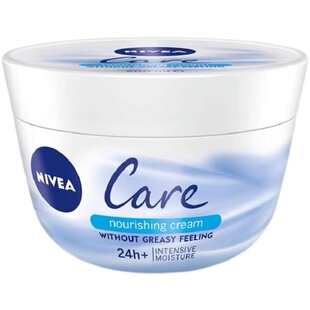 nivea妮维雅温和保湿润肤霜面霜身体乳清爽大白碗全身可用乳200ml