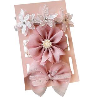 0-1岁婴儿发带女宝宝护囟门帽头花发饰新生儿发箍周岁头饰蝴蝶结