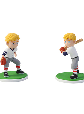 卡通棒球主题软胶玩偶家居装饰