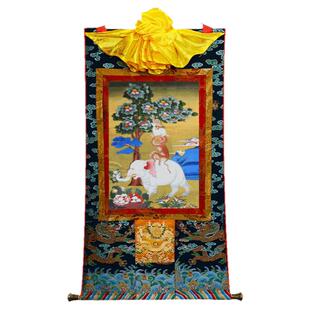 和气四瑞唐卡挂画 家居壁画矿物客厅手工装裱玄关装饰画心-现货