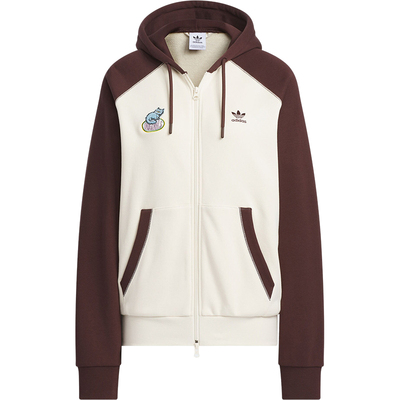 Adidas/阿迪达斯官方正品三叶草女士拼接.街头风宽松外套JL7524