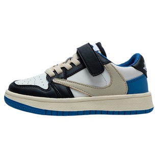 NIDZ儿童防滑倒闪电勾板鞋2025春秋新款男童低帮运动鞋女童休闲鞋