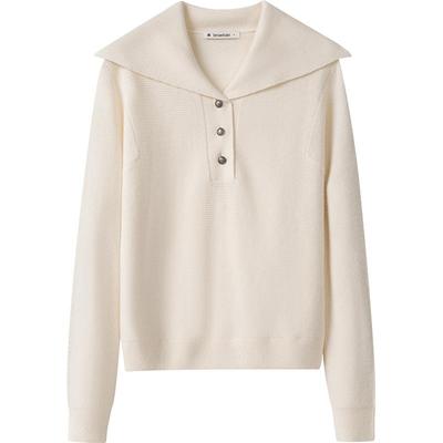 【100%羊毛】播商场同款休闲软糯针织衫女秋新薄款毛衣BDR4SD3803