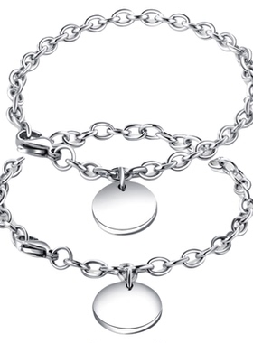 定制圆牌手链女款刻字