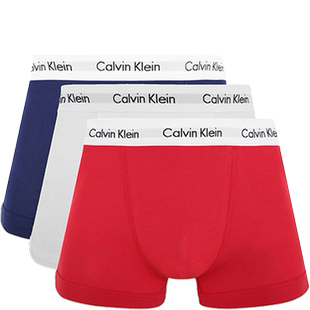 【自营】Calvin Klein/凯文克莱经典平角内裤三条装多色男士