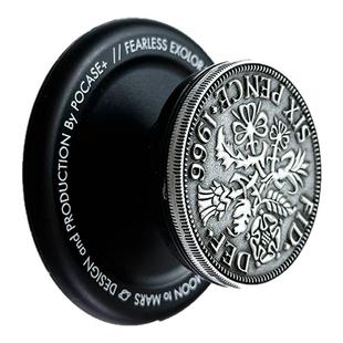 月亮与六便士硬币磁吸支架金属做旧个性气囊强力幸运寓意情侣卡包