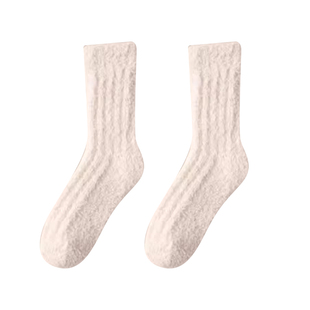 专门晚上睡觉穿的袜子珊瑚绒睡眠袜长筒宽松儿童成人宝宝不勒脚踝