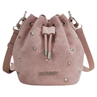 MOUSSY旷野流浪彩色铆钉麂皮手提单肩包小水桶包高级磨砂质感轻奢