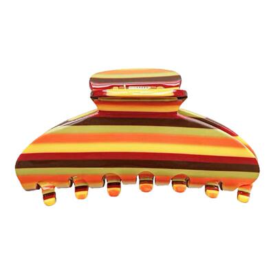 橘色晚霞emijay彩色条纹大号抓夹