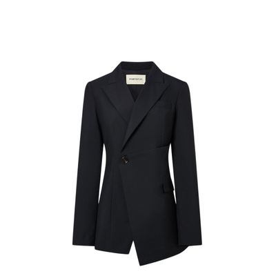 宝姿PORTSPURE女装舒适高智通勤解构修身收腰不对称设计西装外套