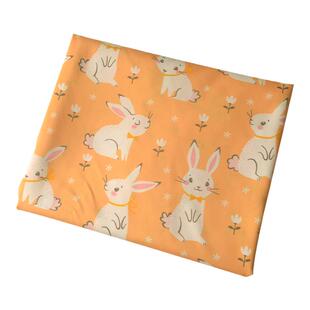 黄色薄荷绿兔子聚酯纤维布料 diy上衣连衣长裙旗袍童装裙窗帘面料