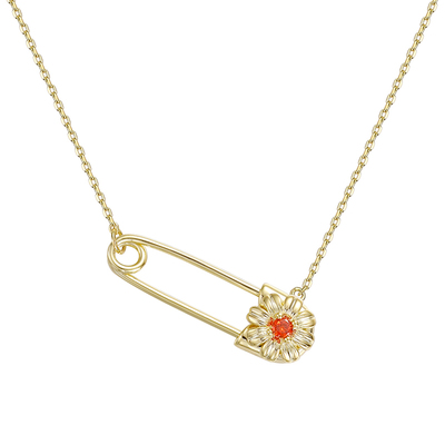 NARCII初夏非洲菊别针项链女原创