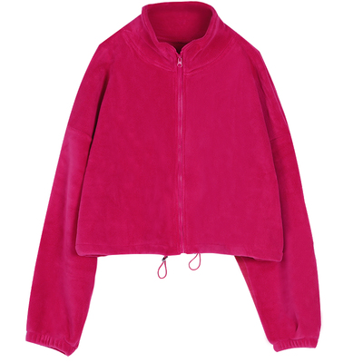 一梵女宽松外套加绒运动上衣