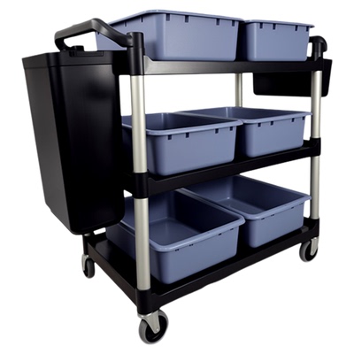 三层移动多功能塑料手推车收餐车