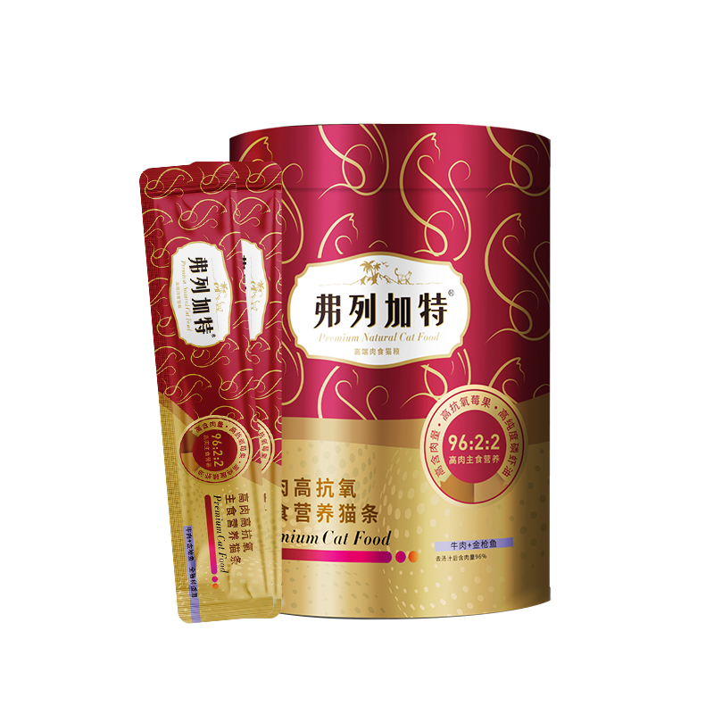弗列加特磷虾油高肉营养主食猫条成猫粮猫湿粮零食150支 弗列加特磷虾油高肉营养主食猫条成猫粮猫湿粮零食150支