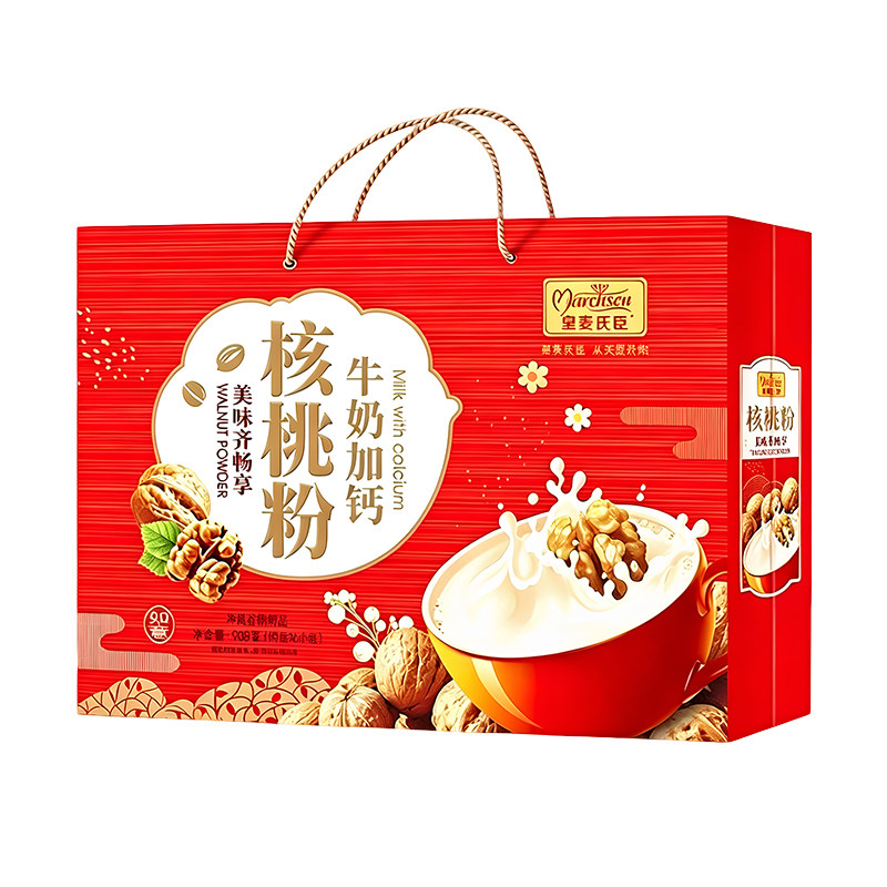 皇麦氏臣牛奶加钙核桃粉礼盒