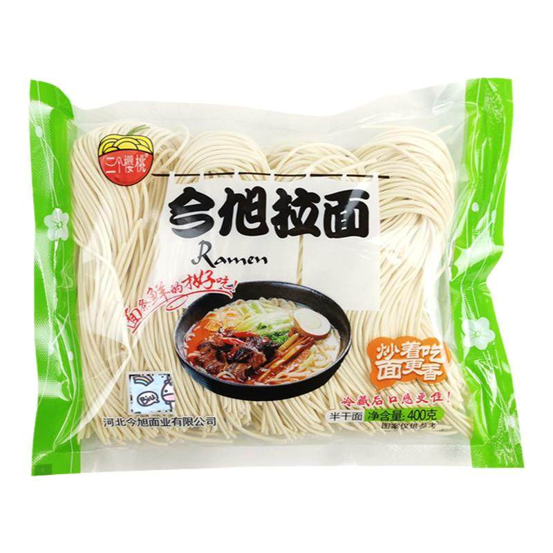 三个樱桃今旭拉面待煮半干湿面条