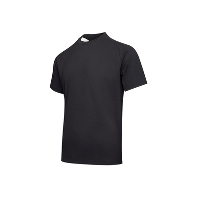 男士网格拼接插肩短袖圆领T恤