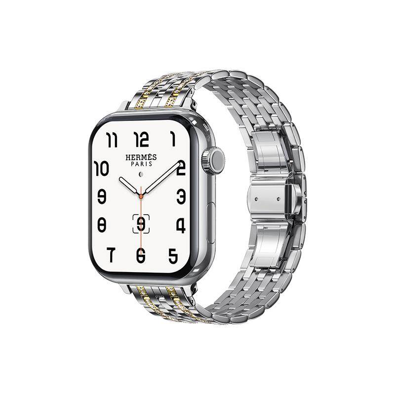 拉文斯高级感钻奢表带适用iWatch