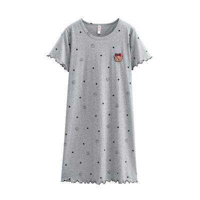 芬腾睡裙女款夏季纯棉短袖睡衣