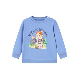 TeenieWeenie Kids小熊童装舒适秋冬季男宝宝加绒全棉套头卫衣